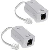 InstallerParts DSL Modem Phone Filter - for Interference Elimination and Static Noise Blocker | for Answering Machine, Fax Ma