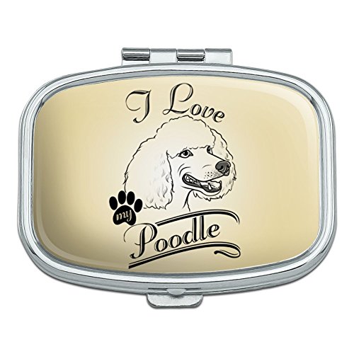 I Love My Poodle Rectangle Pill Case Trinket Gift Box