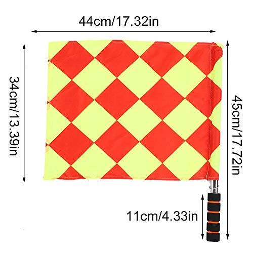 Soccer Referee Flag, 2Pcs/Bag Soccer Football Referee Sport Match Linesman Flag with Storage Bag