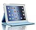 AiSMei Case for 9.7-Inch iPad 5th (2017)/ iPad 6th (2018)/ iPad Air (2015), Rotating Protective Case Cover w/Auto Wake/Sleep Function,Light Blue