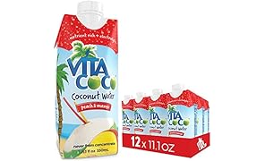 Vita Coco Coconut Water, Peach Mango - Naturally Hydrating Electrolyte Drink - Smart Alternative to Coffee, Soda, and Sports Drinks - Gluten Free - 11.1 Ounce (Pack of 12)