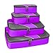 G4Free Packing Cubes 4pcs Value Set for Travel ,Helpful Packing Bags(Purple)