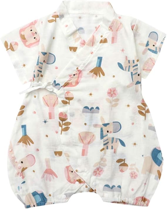 Amazon Co Jp キュミオ Qemio 新生児 ロンパース 甚平 浴衣 カバーオール ボディオール ルームウエア 肌着 ベビーウエア パジャマ キッズ服 ベビー服 夏 半袖 プレゼント かわいい 服 ファッション小物