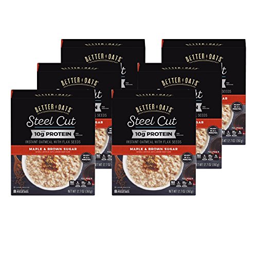 Better Oats Steel Cut Maple & Brown Sugar High Protein Instant Oatmeal