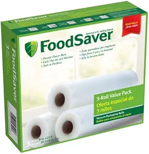FoodSaver T010-00151-001 8-Inch-by-22-Foot Roll, 3-Pack