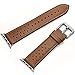 For Apple Watch Band, 42mm Brown Huabanxie Genuine Leather iwatch Strap Replacement Band with Stainless Metal Clasp for Apple Watch Series 3 Series 2 Series 1 Sport ,42mm brown