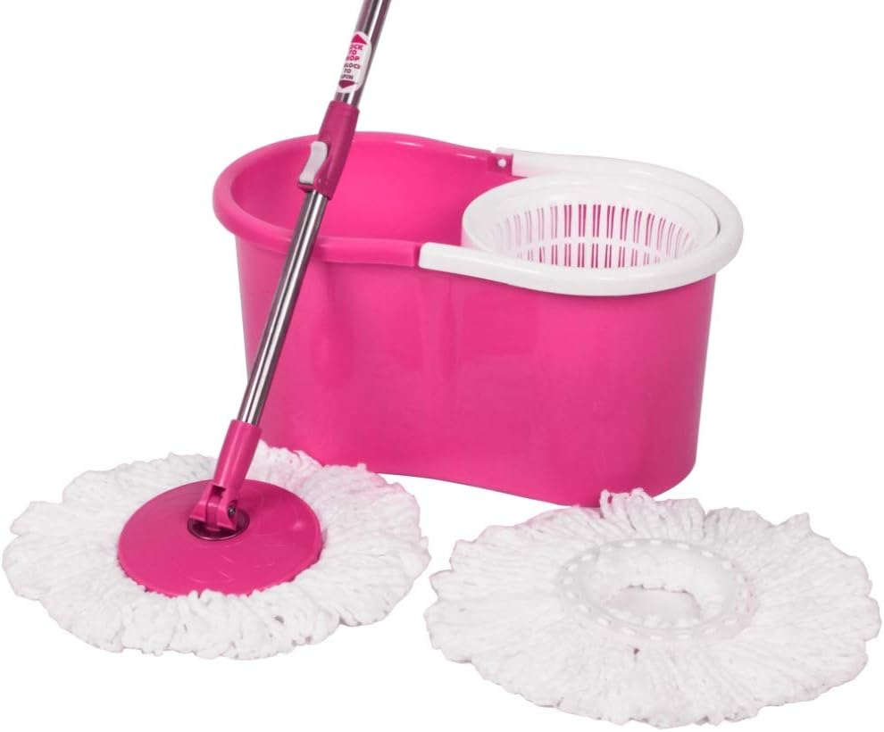 Trueware Bucket Smart Mop Pink 360 Degree Revolving Mop Amazon.in
