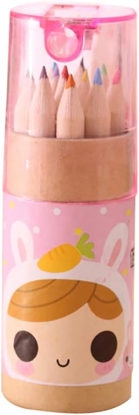 collectsound 12 Colors Colored Pencil Set Painting Drawing School Supplies Stationery Gift - Pink