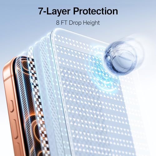 SMARTDEVIL 2-Pack Tempered Glass Screen Protector for iPhone 17 Pro Max, SmartPull Box Bubble-Free Instant Install Applicator, 9H Military-Grade Protection, Case-Friendly