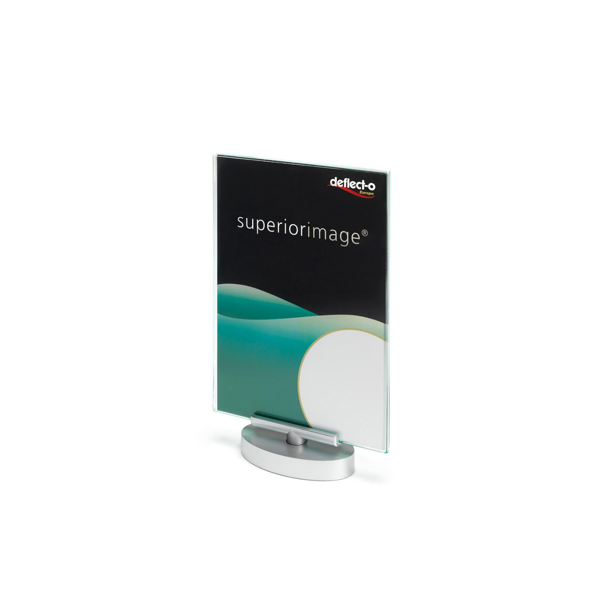 Deflecto A4 Portrait Countertop Swivel Sign Holder - Double-sided Poster Stands for Display - Menu Holders for Tables
