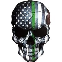 OTA Sticker Skull Skeleton Devil Ghost Monster Zombie Dead American Flag Subdued Thin Green LINE Military Park Ranger Border PATROLS Federal Agents Decal Laptop CAR Window Door Wall Motorcycle Helmet