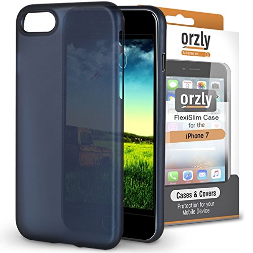 iPhone 7 Case, Orzly - FlexiSlim Case for Apple iPhone 7 Smartphone (4.7 inch Version of 2016 Model) - Super Slim (0.24mm) Protective iPhone Cover in Semi Transparent Blue