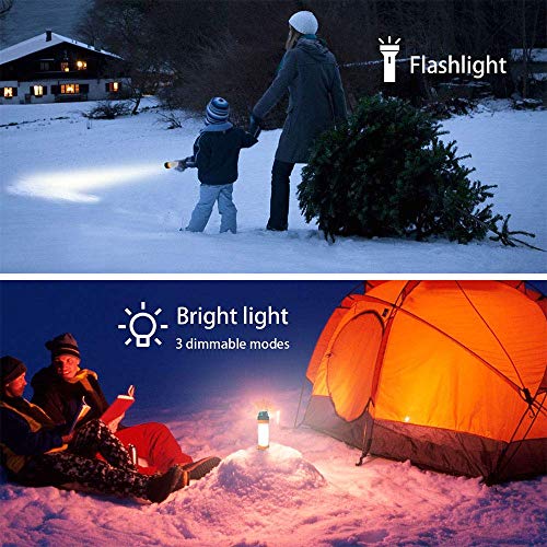Topfit Camping Lantern LED Light,Multifunctional Waterproof Magnetic Lamp,USB Rechargeable Handheld Lamp for Backpacking Hiking Fishing Garage Home Security