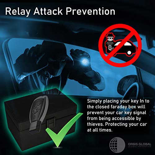 Orbis Global Faraday Box for RFID Keyless Car Keys Signal Blocker, Anti