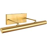 BELS Picture Lights for Wall Hardwired, 24 Inch Gold Wall Lights for Pictures,3-Light 2700k,Non-Dimmable, 270° Adjustable Swi