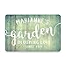 Pattern Pop Personalized Mint Rustic Garden Blooming Love Metal Room Sign
