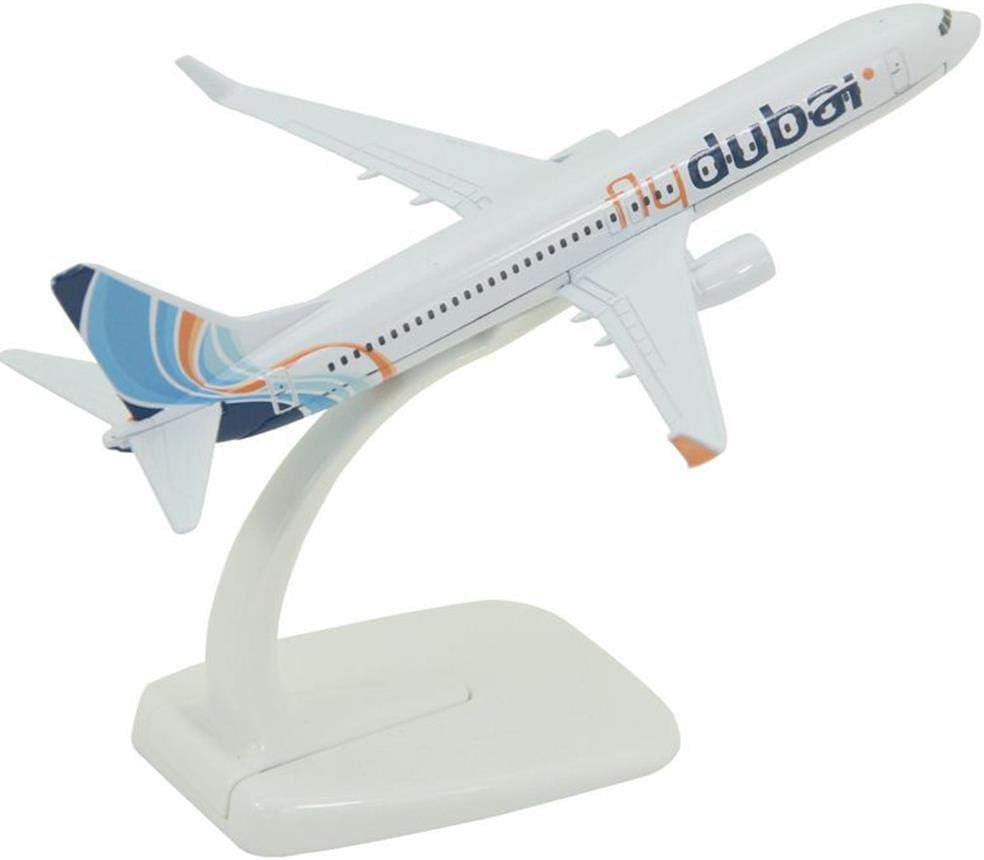 QLRL 16 Cm 1: 400 Scale Aircraft Boeing B737-800 Dubai Flydubai Airlines Aircraft Model Metal Aircraft Model Collection Decoration