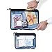 Organizing Zipper Pouches - Utility Zipper Bags for Cash, Receipt, Bills, Documents, Travel Accessories Organizer - Clear Vinyl Window, Snap hook & YKK Zipper