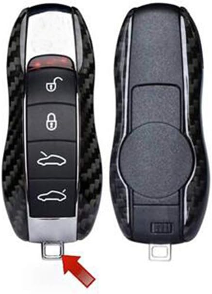 DYBANP Carbon Fiber Remote Key Case Shell Cover For Porsche Panamera 970 971 Cayenne Macan Boxster Cayman 981 982 718 991 911 918