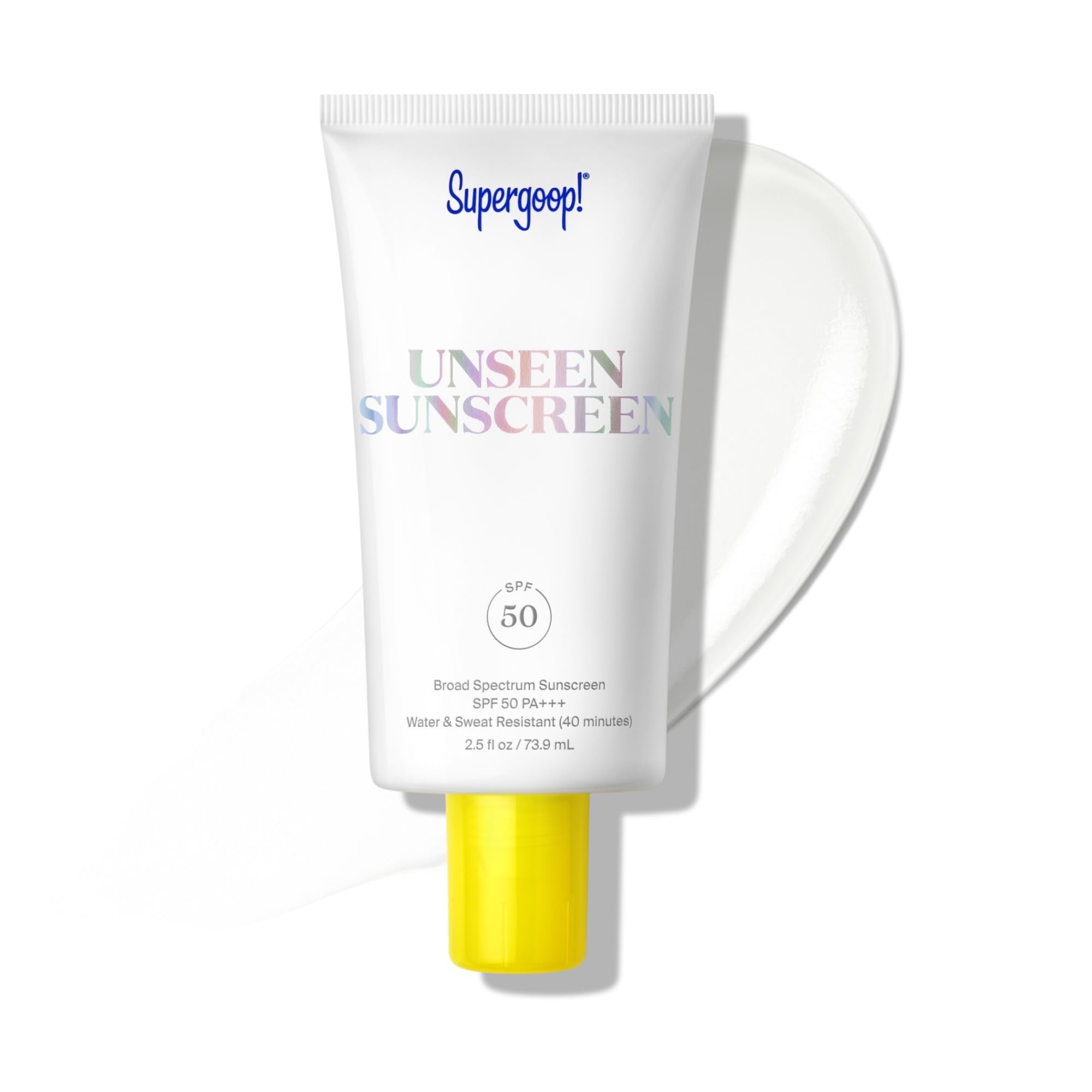supergoop! unseen sunscreen - spf 50 - clear & invisible face sunscreen + broad spectrum + makeup-gr