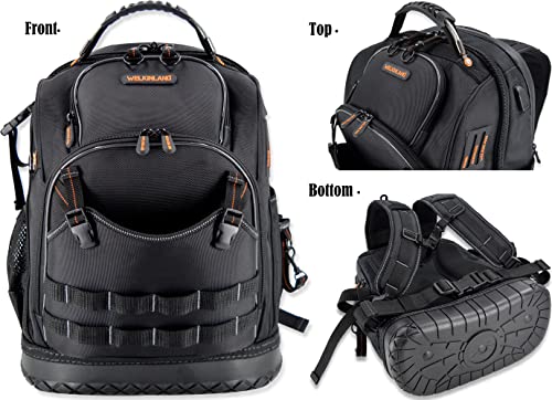 WELKINLAND 77-Pockets Electricians Tool Backpack, Tool Backpack For Men, HVAC Tools Bag Backpacks, Tools Backpacks For Construction