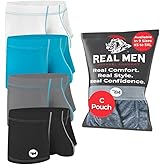 Real Men Bulge Enhancing Pouch Underwear for Men – 1 or 4 Pack Nylon 3 Inches- Ice Silk Mens Boxer Briefs ABCD Pouches XS-5XL