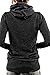 Cutiefox Women's Casual High Neck Drawstring Pullover Hoody With Pockets(Black,M)