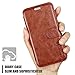 Mulbess Layered Samsung Galaxy S5 Mini Leather Case，Flip Phone Case Wallet with Magnetic Clasp for Samsung Galaxy S5 Mini Cover, Brown