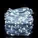 LTE Solar LED String Light Solar Powered Rope light Waterproof IP55 Cool White 6000K 33ft 100 LEDs, Decoration Light for Gardens, Patios, Homes, Parties