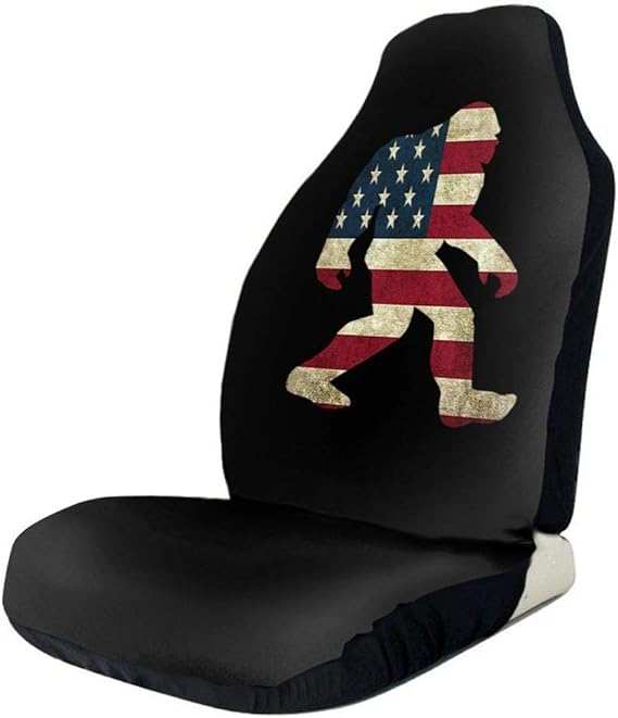Bigfoot Usa Flag Car Seat Cover Protector Cushion Covers Fits Most Cars