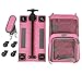 Antelope Airline Approved Pet Wheels Carrier for Cats, Small Dogs, Puppies, Cat Wheel Travel Carrier for Outdoor, Foldable Portable Washable Pet Stroller 19.6 in 12.2 in 12.2 in (Pink)thumb 1