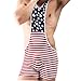 YiZYiF Men's One Piece American Flag Sport Bodysuit Leotard Gym Outfit Underwear Large