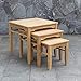 Cambridge Casual Arie Nesting Side Table, Teak Wood/Natural Teak