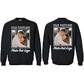 Hee-Roes Custom Sweatshirt with Photo Personalized Photo Sweaters for Women Picture Text Logo Pullover