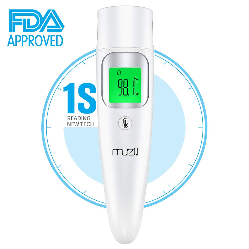 【Accurate and Easy】Baby Thermometer, Muzili Forehead and Ear Temporal