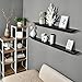 WELLAND 36 Inch Espresso Solid Pine Wood Floating Shelves Wall Mounted,Corona Crown Molding Floating Wall Picture Ledge Shelf ,Finished.