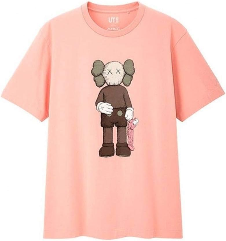KAWS x Uniqlo Companion Tee T-Shirt Pink 100% Authentic Real Streetwear Designer Rare (Medium)