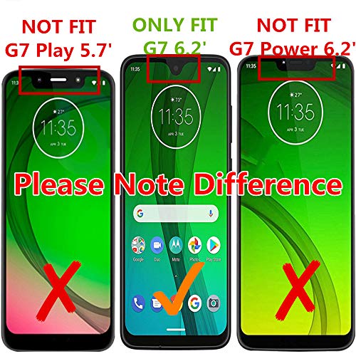 XR MARKET Compatible Motorola Moto G7 Screen Replacement, LCD Display Touch Digitizer Assembly Part for XT1962 XT1962-4 XT1962-5 with Glue, Screen Protector(Black)