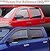 SIZVER Smoked Window Visors/Wind Rain Deflector Rain Guard for 2015-2017 Ford F-150 SuperCrew Cab Only