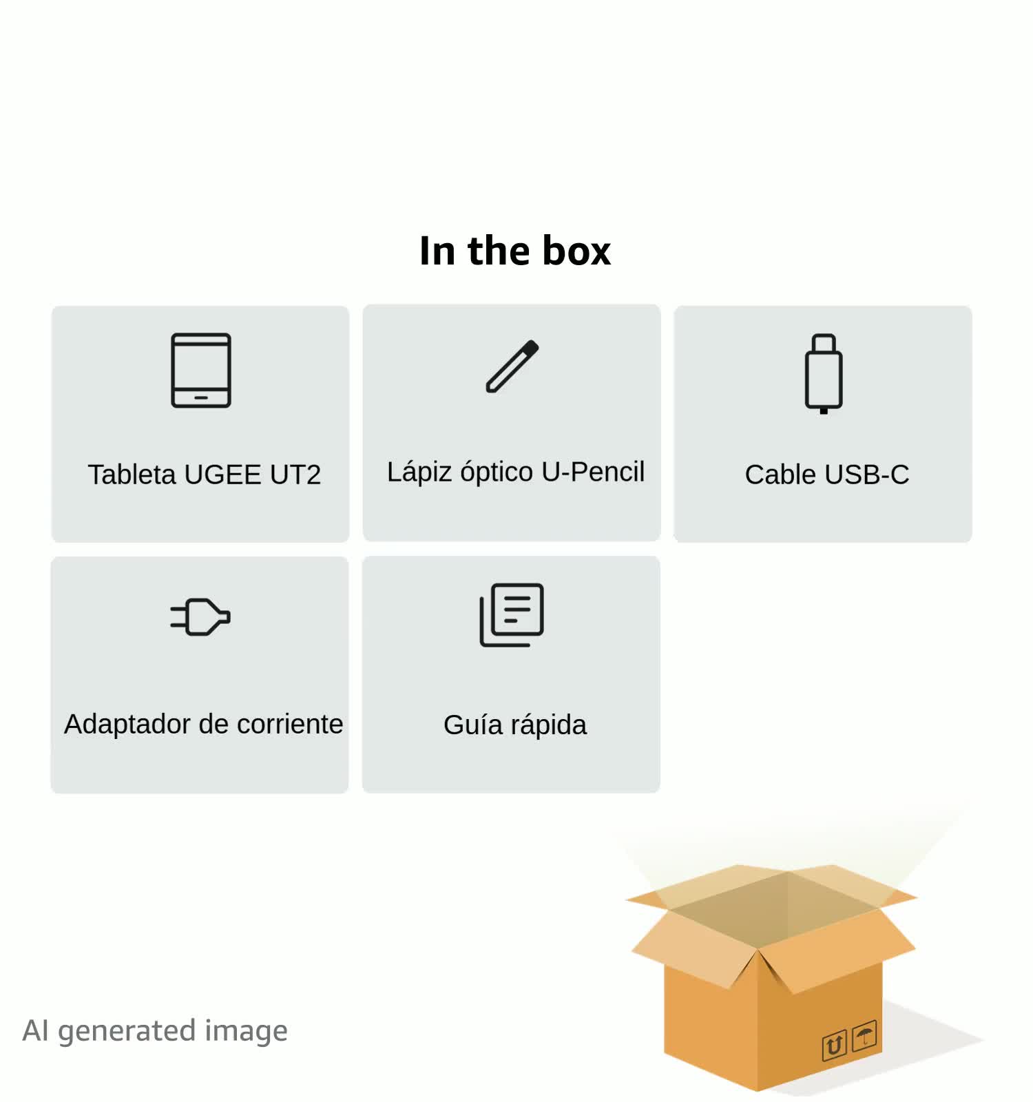 UGEE UT2 Tablet Independiente 10,36 Pulgada - 6GB+128GB, Pantalla 2K Ultra HD Totalmente Laminada, 8.0MP Cámara Frontal y Trasera, Tableta Android 14, Batería de 7000mAh, Incluye U-Pencil