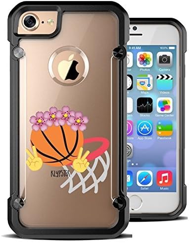 iPhone 6 Case / iPhone 6S 4.7 Inch Case Basketball Hoop Emoji Floral Crown Hybrid Transparent Designer Case Cover For Teens Girls Women. Fits iPhone 6 / iPhone 6S (4.7) [ KlypsterMax ]