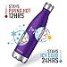 HOMPO Stainless Steel Water Bottle - 26oz/ 750ml BPA Free Vacuum Insulated Metal reusable Water Bottle, Double Walled keeps Hot & Cold leak proof Drinks bottle for kids, sports, gym(Purple)