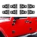 ICARS Black Door Hinge Covers for 4 Door 2007-2018 Jeep Wrangler JK JKU Rubicon, Sahara, Sport Models 4 Door Models Unlimited Accessories