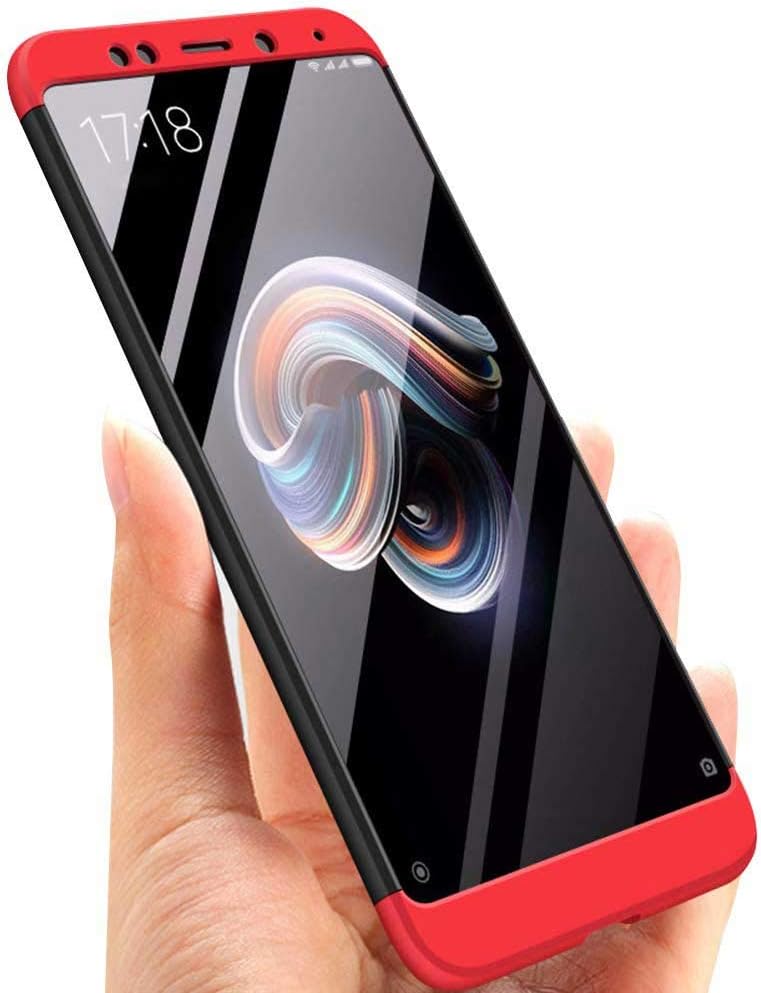 Ifaeveus Compatible with Xiaomi Redmi Note 5 Case Note5 Phone Cover Xiomi 5note Cases Xuaomi Remdi Protective Bumper Slim (Red-Black)