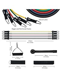 TOPELEK Resistance Bands Set, Resistance Tube Fitness Resistance Bands Set Up to 150 LBS with New Model Door Anchor & Band Guard, Fitness Tubes Set for Build up Endurance and Muscle, Losing Body Fat