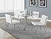 Monarch Specialties , Dining Table Chrome Metal Tempered 40