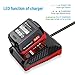 Powerextra 18V Battery Charger Compatible with Porter Cable 18V Battery Lithium & NiCd NiMh Battery PC18B PC18B-2 PC18BL PC18BLX PCC489N Replacement for Porter Cable 18V Charger PCMVC