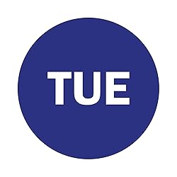 2" Round Day of The Week Blue Color Coding Dot