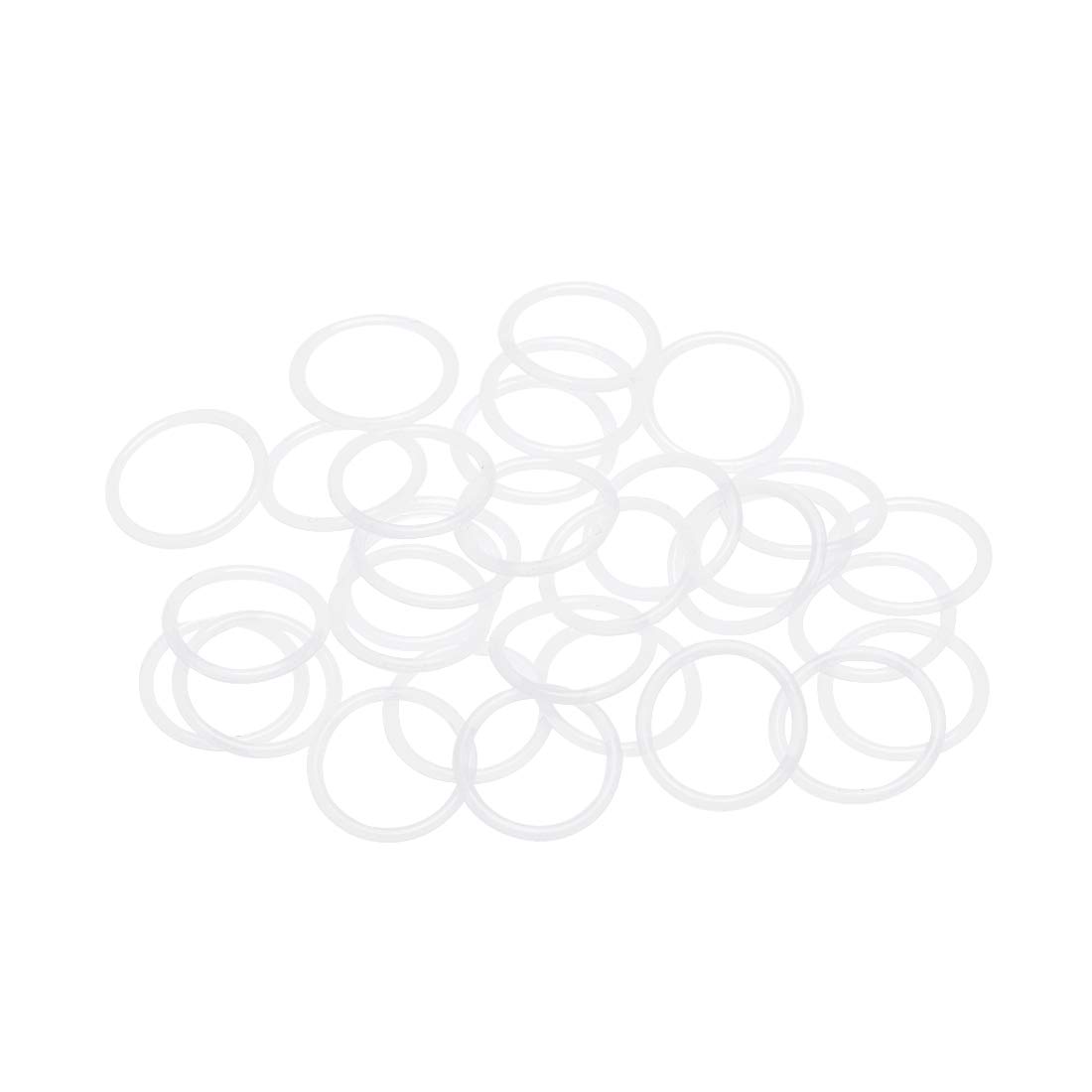 sourcing map Silicone O-Rings, 16mm OD 13mm ID 1.5mm Width VMQ Seal Gasket for Compressor Valves Pipe Repair, White, Pack of 30