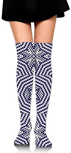 Abstract Geometric Pattern Unisex Casual Crew Athletic Socks Knee High Soccer Socks